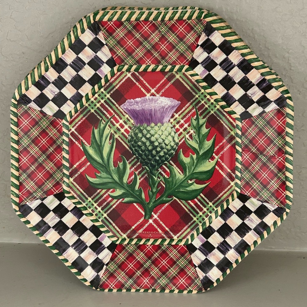 Mackenzie Childs Highland Thistle paper salad/dessert plates!